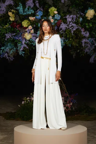 L Agence Livvy Straight-leg Trouser In White