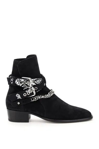 Shop Amiri Bandana Buckle Boots Men In Black