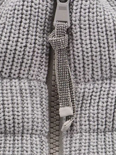 Shop Brunello Cucinelli Woman Jacket Woman Grey Jackets In Gray