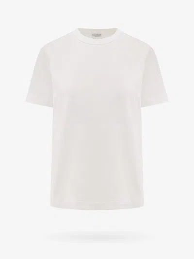 Shop Brunello Cucinelli Woman T-shirt Woman White T-shirts