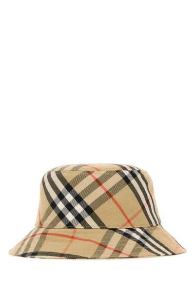 Shop Burberry Man Printed Polyester Blend Bucket Hat In Multicolor