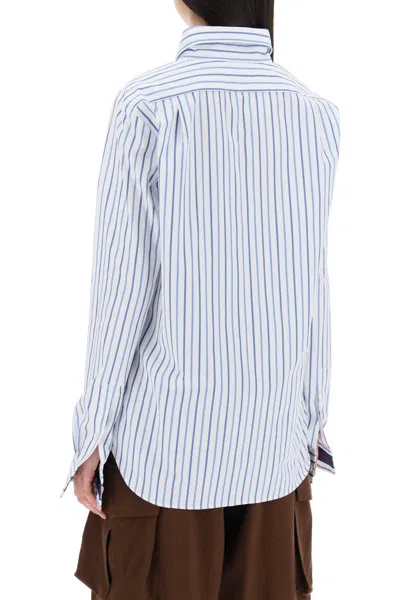 Shop Dries Van Noten "striped Celina Tape Shirt Women In White