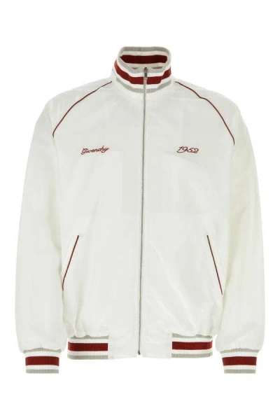 Shop Givenchy Man White Nylon Bomber Jacket
