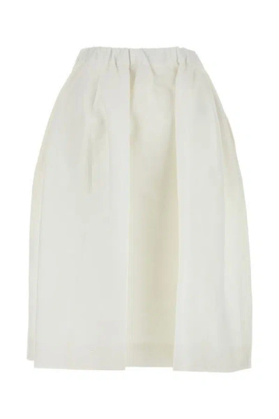 Shop Marni Woman White Cady Skirt