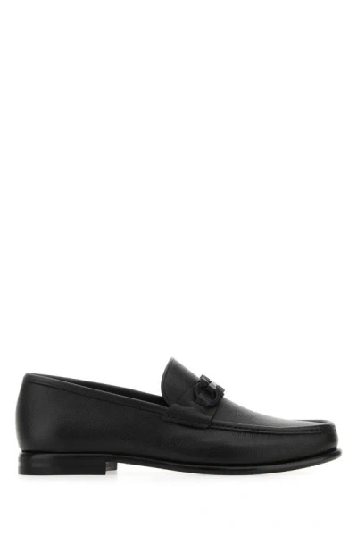 Shop Ferragamo Salvatore  Man Black Leather Loafers