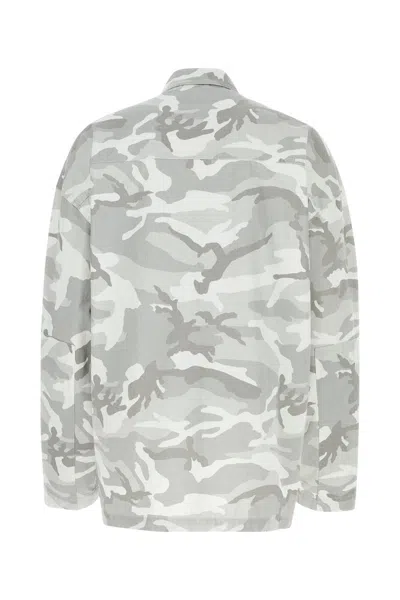 Shop Balenciaga Shirts In Lightgrey