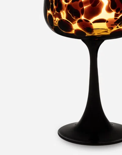 Dolce & Gabbana Spotted Hand-blown Murano Cocktail Glass In Multicolor