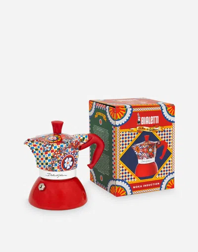 Dolce & Gabbana Moka Induction Small Bialetti Dolce&gabbana In Multicolor