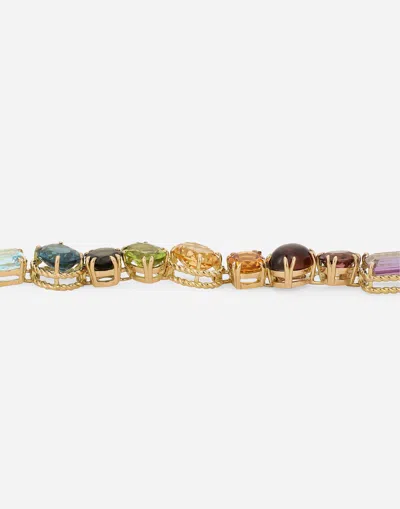 Dolce & Gabbana Bracelet With Multi-colored Gems In Gold