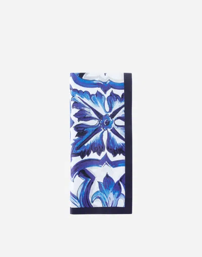 Dolce & Gabbana Set Linen Placemat And Napkin In Multicolor