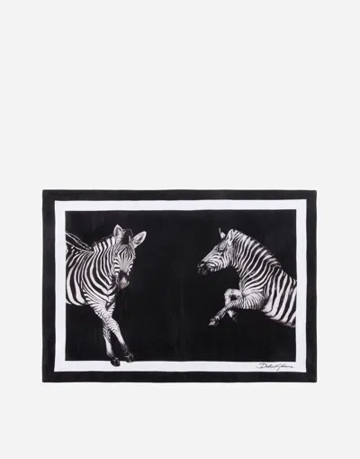 Dolce & Gabbana Set Linen Placemat And Napkin In Multicolor