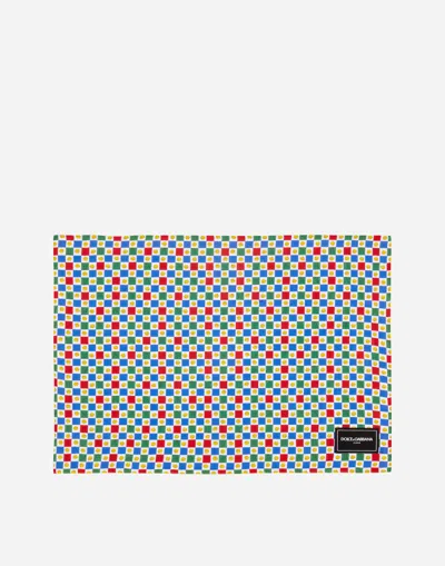 Dolce & Gabbana Set Linen Placemat And Napkin In Multicolor