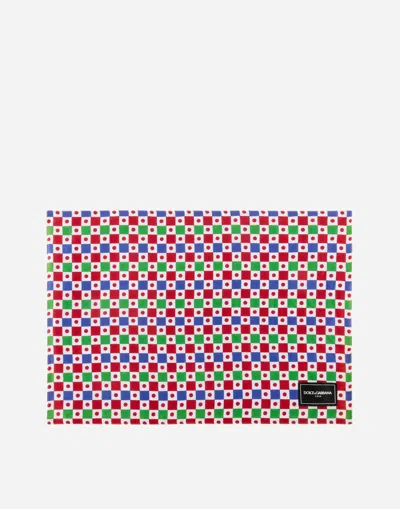 Dolce & Gabbana Set Linen Placemat And Napkin In Multicolor