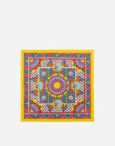 Dolce & Gabbana Set Linen Placemat And Napkin In Multicolor