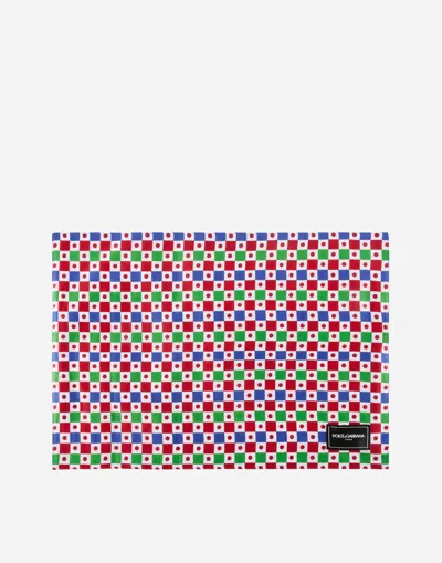 Dolce & Gabbana Set Linen Placemat And Napkin In Multicolor