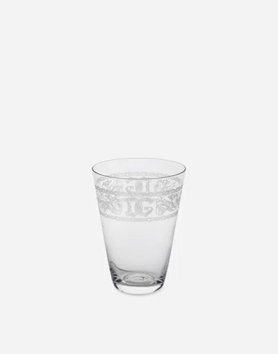 Dolce & Gabbana Set 2 Water Glasses In Multicolor