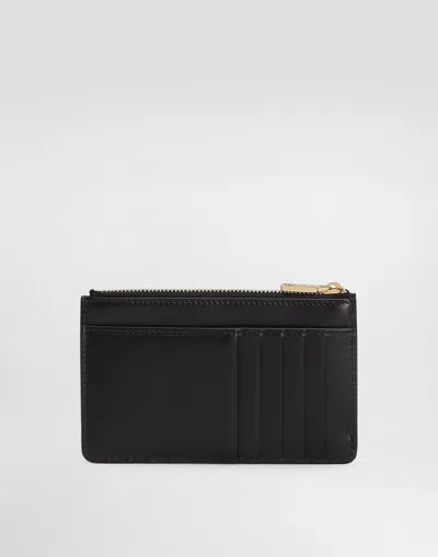 Dolce & Gabbana Medium Devotion Card Holder In Black