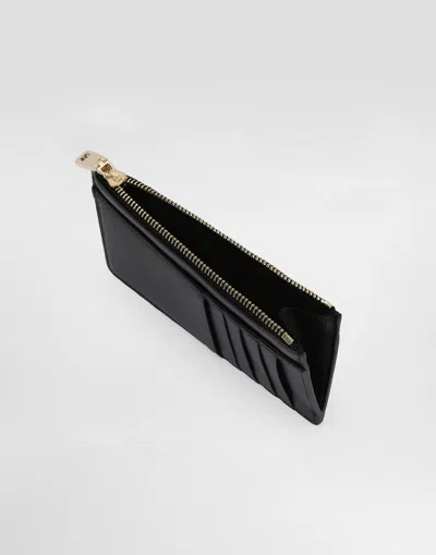 Dolce & Gabbana Medium Devotion Card Holder In Black