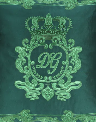 Dolce & Gabbana Mikado Silk Cushion Medium In Multicolor