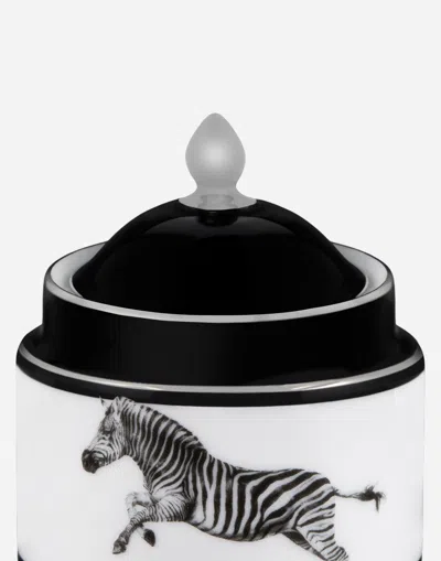 Dolce & Gabbana Porcelain Sugar Bowl In Multicolor