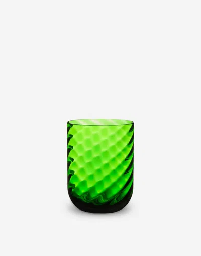Dolce & Gabbana Set 2 Hand-blown Murano Water Glasses In Multicolor