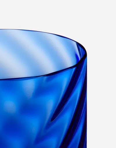 Dolce & Gabbana Set 2 Hand-blown Murano Water Glasses In Multicolor