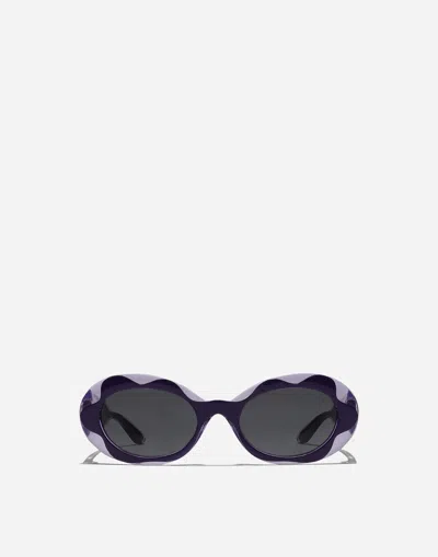 Dolce & Gabbana Flower Power Sunglasses In Purple