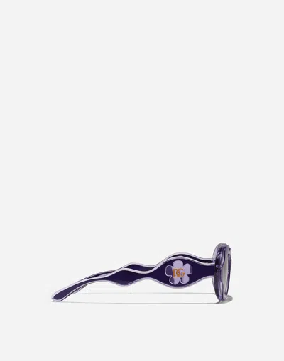 Dolce & Gabbana Flower Power Sunglasses In Purple