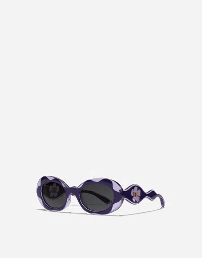 Dolce & Gabbana Flower Power Sunglasses In Purple