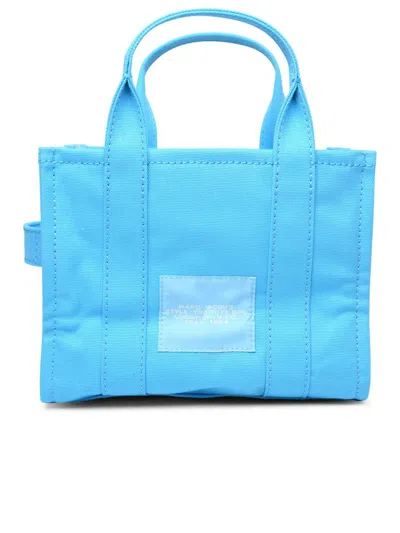 Shop Marc Jacobs Medium 'tote' Turquoise Cotton Bag In Blue