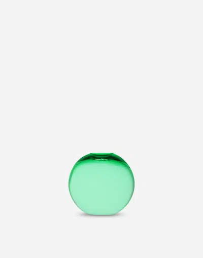 Dolce & Gabbana Small Vase In Transparent Murano Glass In Multicolor
