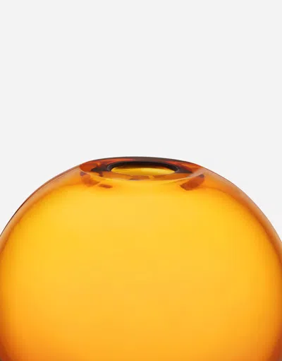 Dolce & Gabbana Small Vase In Transparent Murano Glass In Multicolor