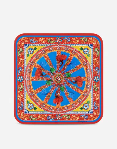Dolce & Gabbana Wooden Tray Medium Multicolor Unisex Onesize In Multicolor
