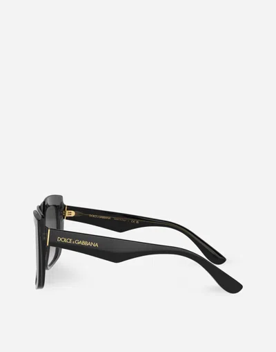 Dolce & Gabbana Square-frame Oversized Sunglasses In Schwarz