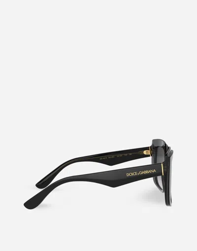 Dolce & Gabbana Square-frame Oversized Sunglasses In Schwarz