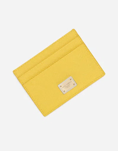 Dolce & Gabbana Card Holder With Tag In Yellow