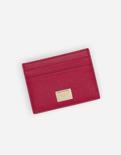 Dolce & Gabbana Card Holder With Tag In Fuchsia