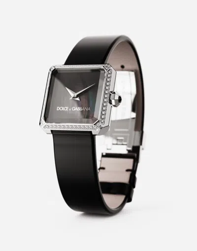 Dolce & Gabbana Sofia Steel Watch With Colorless Diamonds Black Female Onesize In Black