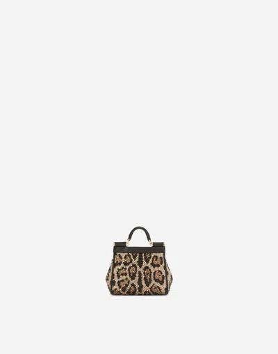 Dolce & Gabbana Mini Sicily Handbag In Animal Print