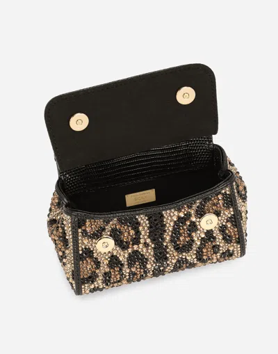 Dolce & Gabbana Mini Sicily Handbag In Animal Print