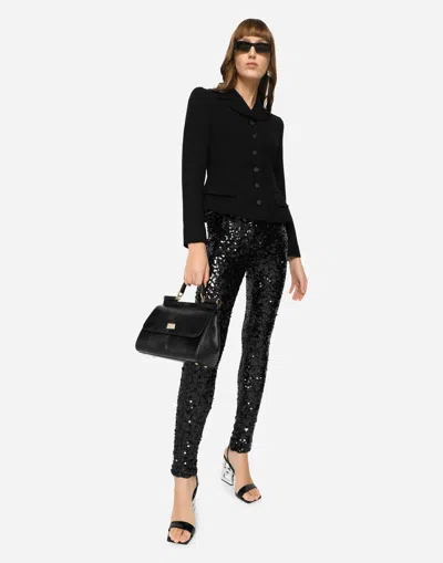 Dolce & Gabbana Large Sicily Handbag In Black