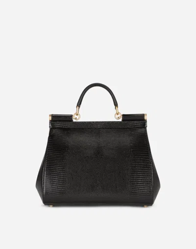 Dolce & Gabbana Large Sicily Handbag In Black