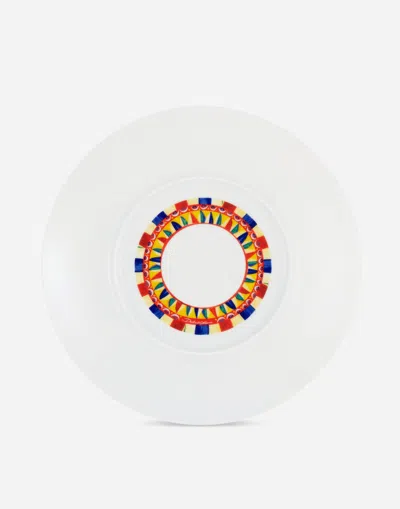 Dolce & Gabbana Knight-print Charger Plate In Multicolor