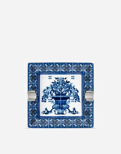 Dolce & Gabbana Porcelain Ashtray In Multicolor