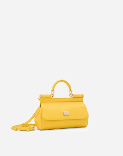 Dolce & Gabbana Small Sicily Handbag In Yellow