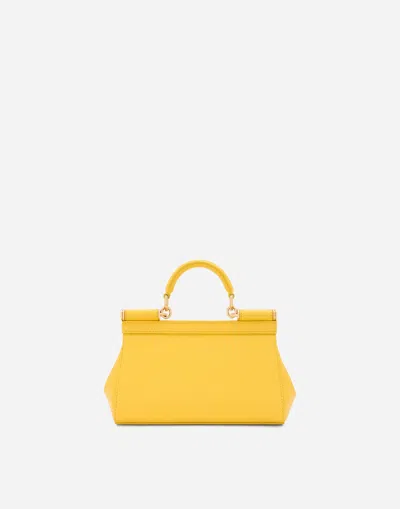 Dolce & Gabbana Small Sicily Handbag In Yellow