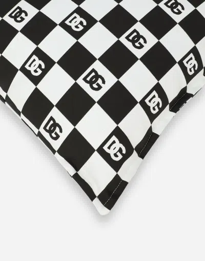 Dolce & Gabbana Canvas Cushion In Multicolor
