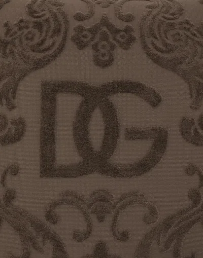 Dolce & Gabbana Cotton Terry Outdoor Cushion In Multicolor