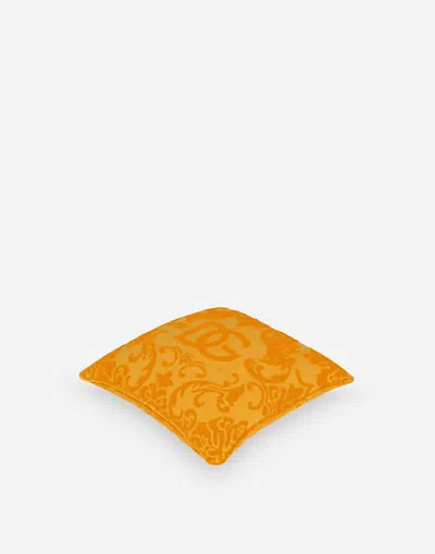 Dolce & Gabbana Cotton Terry Outdoor Cushion In Multicolor