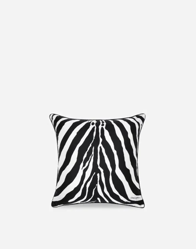 Dolce & Gabbana Silk Twill Cushion Small Multicolor Unisex Onesize In Multicolor